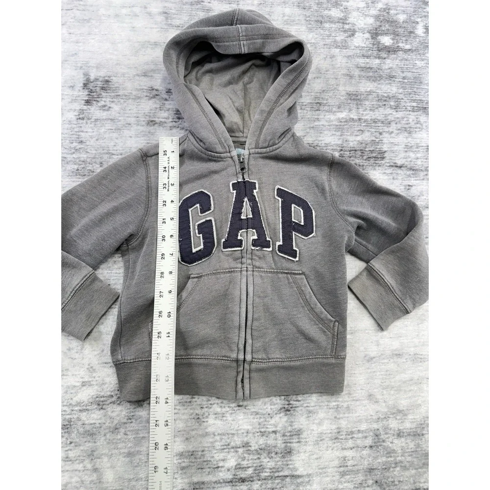 Baby GAP Boy's Spell Out Full Zip Hoodie Sweatshirt Size 4 Years Preppy